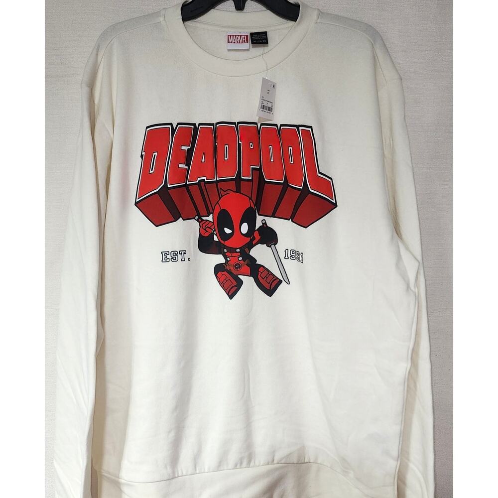 Marvel Deadpool Graphic white sweatshirt men's XL